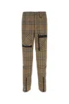 Burberry Cargo Pant With Embroidered Viscose Blend In Brushipcheck