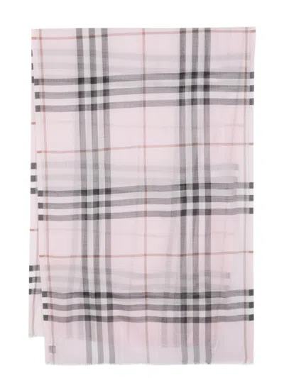 BURBERRY BURBERRY EMBROIDERED WOOL BLEND FOULARD