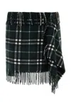 Burberry Check Wool And Cashmere Scarf Skirt