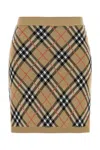 Burberry Women Archivio Check Miniskirt In Brown