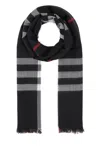 Burberry Giant Check Wool And Silk Blend Scarf