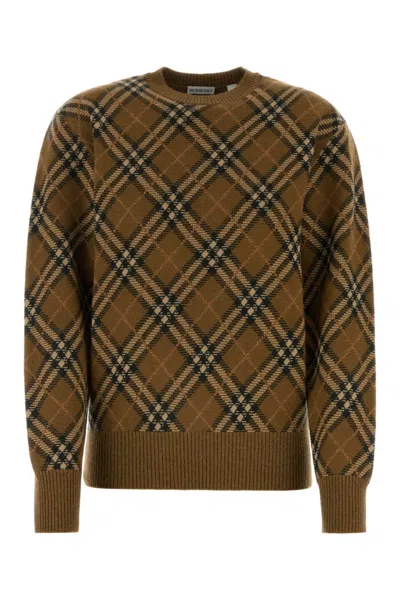 BURBERRY EMBROIDERED WOOL BLEND SWEATER