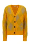 Burberry Embroidered Wool Cardigan In Mimosa Ip Pattern