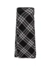Burberry Midi Dress With Check Pattern In Black