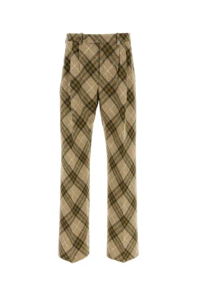 BURBERRY BURBERRY EMBROIDERED WOOL PANT