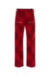 Burberry Plaid-check Wide-leg Wool Trousers