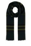 Shop Burberry Embroidered Wool Scarf