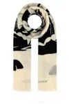Burberry Men Embroidered Wool Scarf In Calico