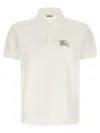 Burberry Polo Shirt Featuring Embroidery Ribbed Collar In White
