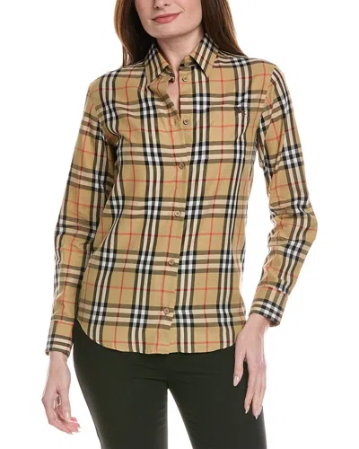 Burberry Emma Mini Check Shirt In Animal Print