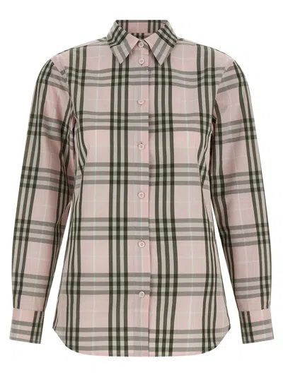 Burberry Emma Shirt And Blouse Pink In Blue