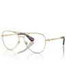 Burberry 55mm Pilot Optical Glasses In Light Gold