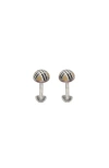 Burberry Enamel Check Cufflinks In Metallic