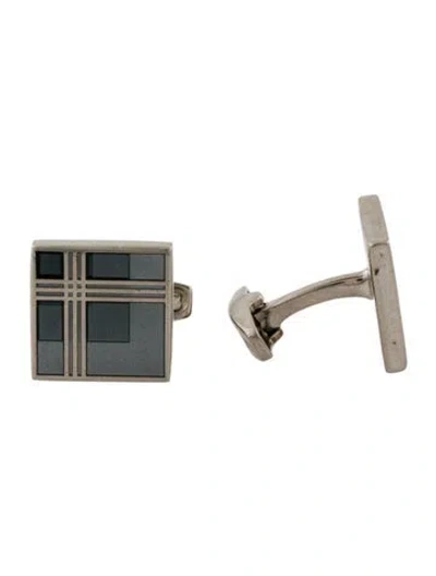 Pre-owned Burberry Enamel Cufflinks In Multi