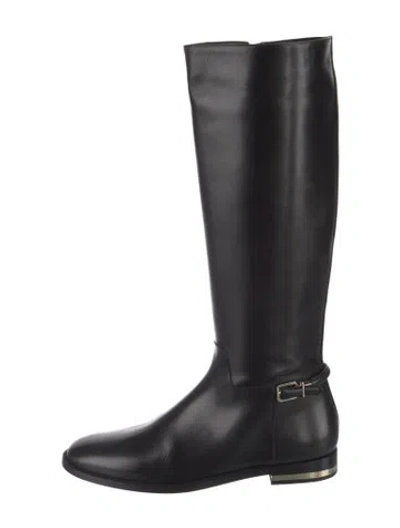 Pre-owned Burberry Endenbery Boots Leather Riding Boots In Black