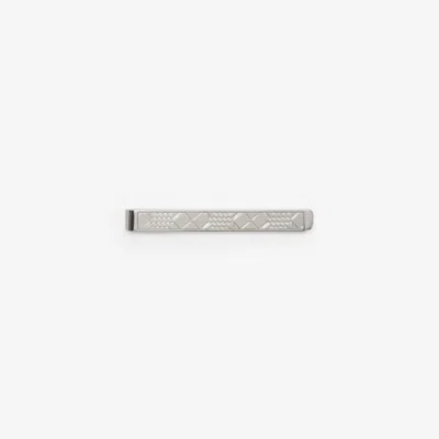 Burberry Engraved Check Tie Bar