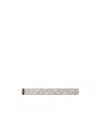 Burberry Engraved Check Tie Bar In Silver