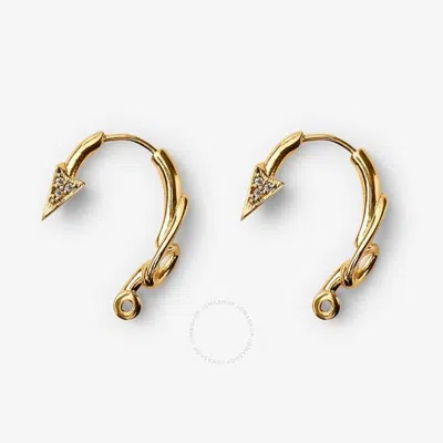 Burberry Engraved Logo Gold-plated Hook Earring