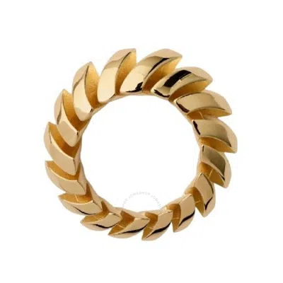 Burberry Engraved Logo Spiral Gold Plated Ring