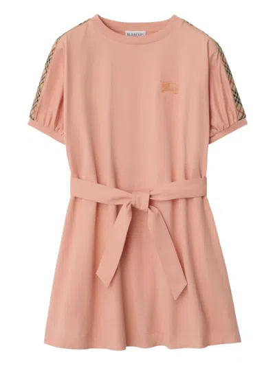 Burberry Kids' Equestian Knight Motif Dress In Pink