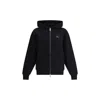 Burberry Black Sweatshirt With Ekd Embroidery On The Front And Logo Print On The Rear In Cotton Man In Black