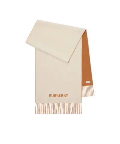 Burberry Equestrian Fringed Scarf In Multi