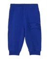 Burberry Equestrian Knight-appliqué Cotton Track Pants In Blue
