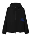Burberry Raincoat With Elastic Cuffs And High Collar In Black