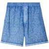 Burberry Equestrian Knight Applique Linen Shorts