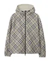 Burberry Cropped Reversible Check Jacket In Gray