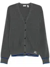 Burberry Equestrian Knight Cardigan In Grey
