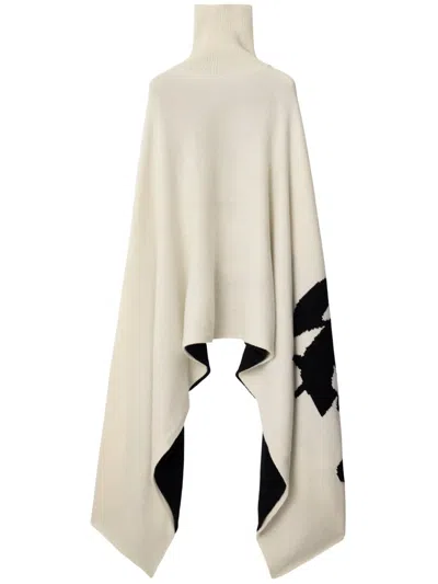 Burberry Equestrian Knight Cashmere Reversible Cape In Neutrals