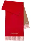Burberry Equestrian Knight Reversible Scarf In Red