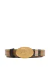 Burberry Knight Stamp Reversible Belt In Multi