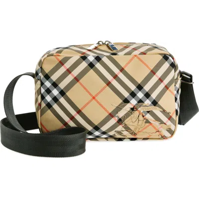 Burberry Essential Mini Crossbody Handbag For Men In Sand
