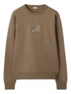 Burberry Sweatshirt Mit Equestrian Knight-check In Brown