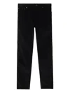 Burberry Equestrian-knight Corduroy Trousers In Black