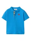 Burberry Cotton Piqué Polo Shirt In Blue