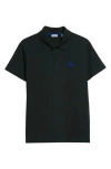 BURBERRY EQUESTRIAN KNIGHT COTTON POLO