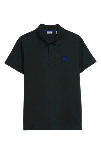Burberry Equestrian Knight Cotton Polo In Ivy