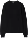 Burberry Logo-embroidered Pullover Sweatshirt In Black