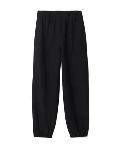 Burberry Equestrian Knight Cropped-leg Track Pants In Black