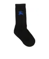 Burberry Equestrian Knight Crew Socks In Black