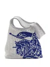 Burberry Crochet Hand Bag In 白色