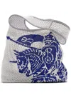 Burberry Crochet Hand Bag In White