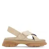 Burberry Equestrian Knight Crossover Leather Sandals