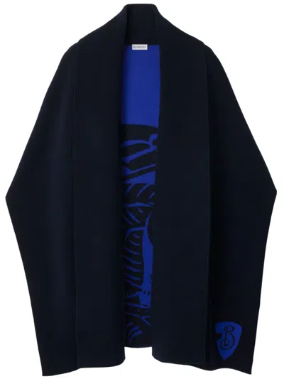 Burberry Ekd Wool Cashmere Blend Cape In Knight