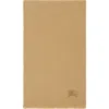 Burberry Equestrian Knight Design Cashmere & Silk Fringe Scarf In Sand
