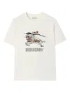 Burberry Equestrian Knight Design Cotton T-shirt In Animal Print
