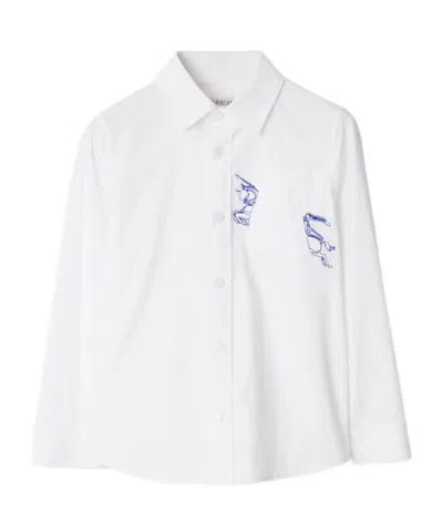 Burberry Equestrian Knight Design-detailed Shirt In White